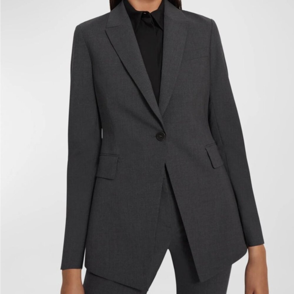 Theory Etienette charcoal wool blazer